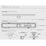 Imagen de ELLEVE Receptaculo c/sifón tapa ac inox 70cm Smart
