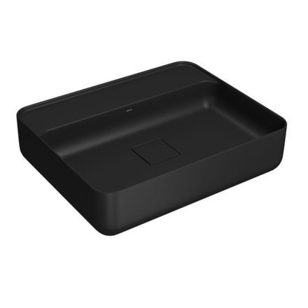 Imagen de Bacha de apoyo rectangular 50x40 cm C/mesa Negro mate Deca