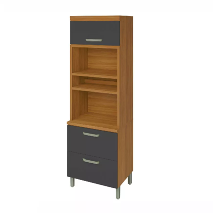 Imagen de Armario Princesa 2 puertas 1 cajones Gris/freijo 70cm