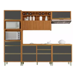 Imagen de Kit Mueble de cocina Baronesa grafito 270 cm 2 Armario c/ 2 nichos