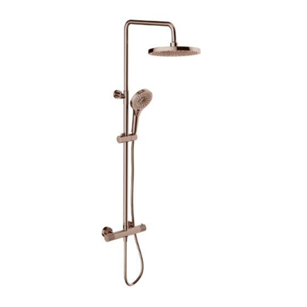 Imagen de Barral de ducha exterior termostático Signature bronce cepillado