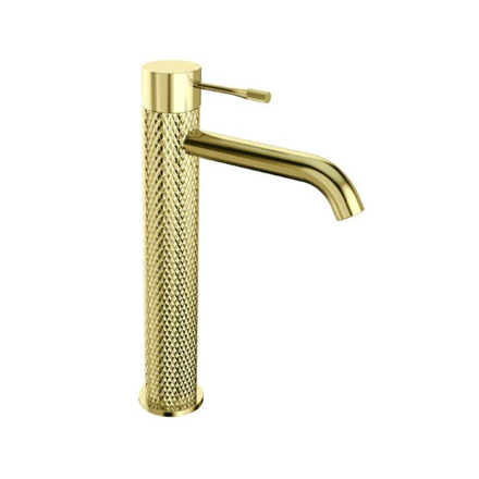 Imagen de Grifería de lavatorio Monocomando alto de mesada Signature Oro cepillado