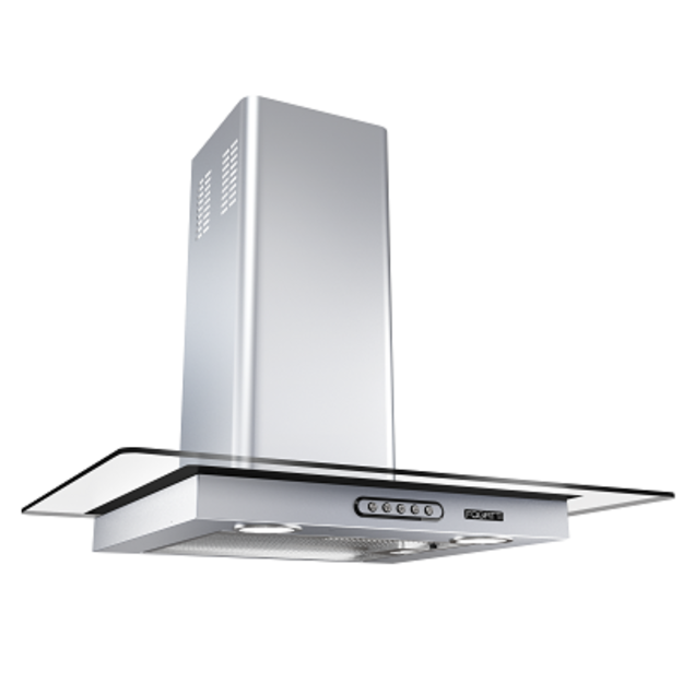 Imagen de Campana de pared vidrio recto FOGATTI ducto slim 70cm inox