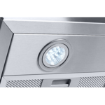Imagen de Campana de pared vidrio recto FOGATTI ducto slim 70cm inox