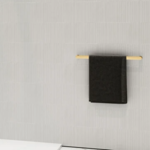 Imagen de Toallero acero inoxidable color oro cepillado Aqualia