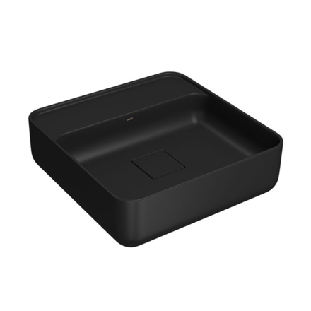 Imagen de Bacha de apoyo cuadrada 40cm c/mesa negro mate Deca