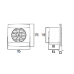 Imagen de Extractor de baño UC-12 std Black (120mm)