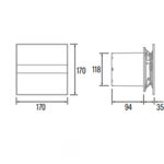 Imagen de Extractor de baño E-120 G  Std Black  (120mm)