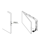 Imagen de Placa pulsador Narrow Cromo brillo OLI