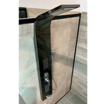 Imagen de Panel de ducha monocomando exterior con transferencia, 5 vías Negro Brillante