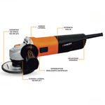 Imagen de Amoladora angular 5" 1010W 125mm Velocidad Regulable LQ