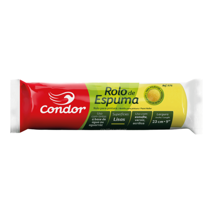 Imagen de Rodillo espuma amarilla c/mango