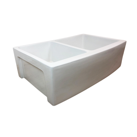 Imagen de Pileta de cocina doble de loza DMC 82X51X25 .