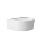 Imagen de Bacha suspendida ovalada 34x27 cm c/mesa blanca brillante Dmc