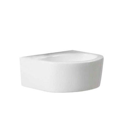 Imagen de Bacha suspendida ovalada 34x27 cm c/mesa blanca brillante Dmc
