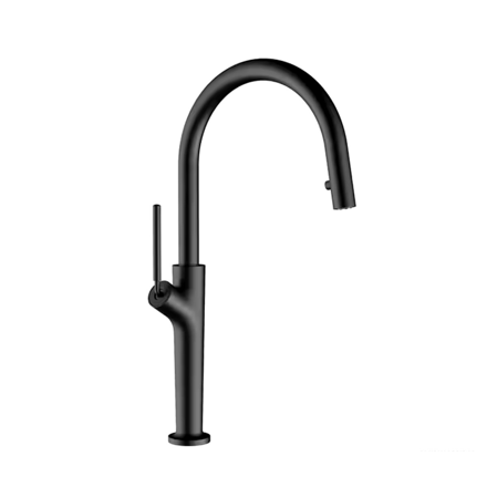Imagen de Grifería de cocina Monocomando de mesada extensible Negro Mate