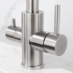 Imagen de Grifería de Cocina Monocomando de mesada Milano con salida purificador Gris Satinado