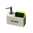 Imagen de Dispensador de jabón cocina Piedra con esponja