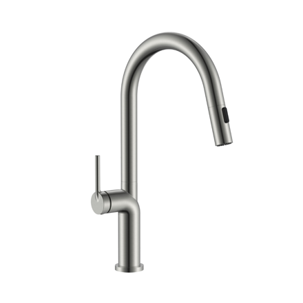 Imagen de Grifería de Cocina Monocomando de mesada Eon Curvo Extensible Satinado