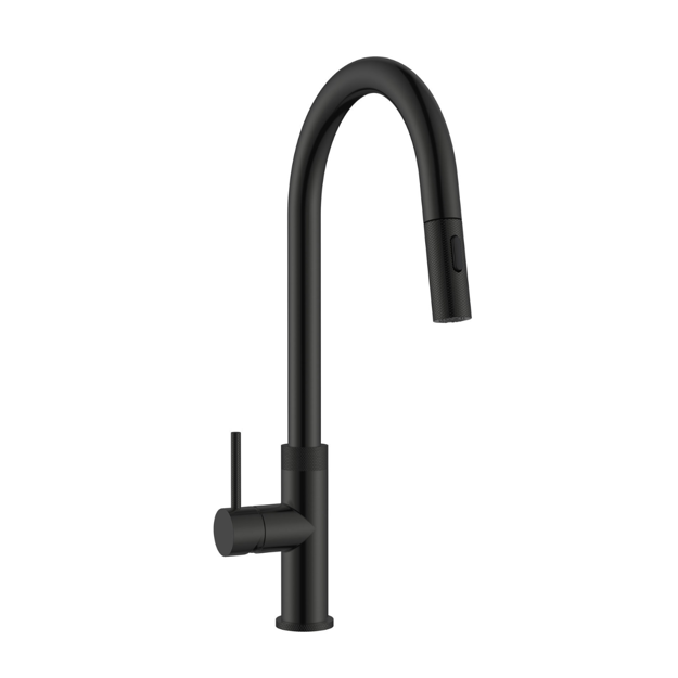 Imagen de Grifería de Cocina Monocomando de mesada Virtus Curvo Extensible Negro Mate