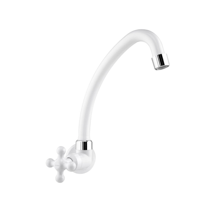 Imagen de Grifo Unitario de cocina de pared MARUJA blanca
