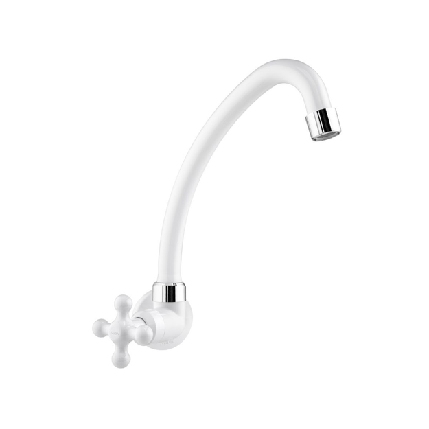 Imagen de Grifo Unitario de cocina de pared MARUJA blanca