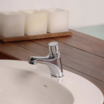 Imagen de Grifería de lavatorio temporizada de mesada Decamatic eco cromo Brillante