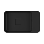 Imagen de Bacha de apoyo o suspendido Rectangular 50 x 30 c/mesa derecha Negra mate Deca