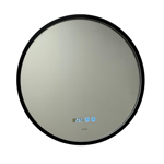 Imagen de Espejo LED 60 cm negro con desempañador cinta led silicona