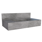 Imagen de Mueble de baño suspendido de porcelanato gris Milano 84 cm con bacha incorporada
