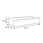 Imagen de Mueble de baño suspendido de porcelanato gris Milano 84 cm con bacha incorporada