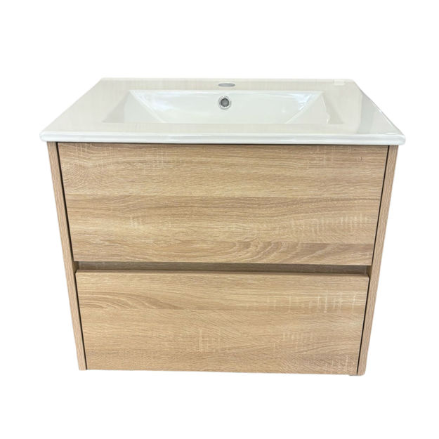 Imagen de Mueble de baño suspendido Oak 60 cm con bacha de loza