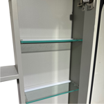 Imagen de Mueble de baño suspendido curve blanco 80 cm con Bacha y Espejo botiquín