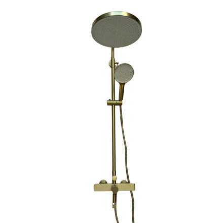 Imagen de Barral de ducha Monocomando Exterior con transferencia Elar Oro mate