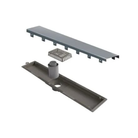 Imagen de Receptaculo tapa acero inoxidable 50cm salida central Versatile