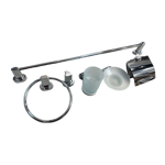 Imagen de Kit de accesorios de baño 6 piezas Austin Cromado Brillante