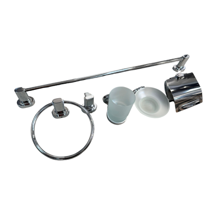 Imagen de Kit de accesorios de baño 6 piezas Austin Cromado Brillante