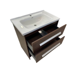 Imagen de Mueble de baño de pie Lucania Nogal 80 cm con Bacha de Loza