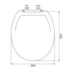 Imagen de Tapa inodoro Oval plástica Negro