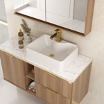 Imagen de Mueble de baño suspendido Caroline 100 cm Catedral con bacha