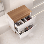 Imagen de Mueble de baño Suspendido Beatriz 60 cm Blanco con Catedral sin bacha