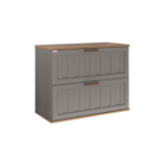 Imagen de Mueble de baño suspendido Milena 78 cm Avellana/Catedral sin bacha