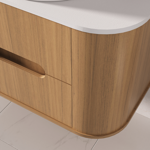 Imagen de Mueble de baño suspendido Eleonora 80 cm Blanco/Catedral con bacha y botiquin