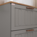Imagen de Mueble de baño suspendido Milena 78 cm Avellana/Catedral con bacha y espejo
