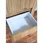 Imagen de Mueble de baño suspendido Eleonora 80 cm Blanco/Catedral sin bacha