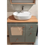 Imagen de Mueble de baño de Pie Julia Verde con Catedral 78cm con Bacha de Loza