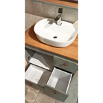 Imagen de Mueble de baño de Pie Julia Verde con Catedral 78cm con Bacha de Loza