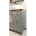 Imagen de Mueble de baño de Pie Julia Verde con Catedral 78cm con Bacha de Loza