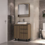 Imagen de Mueble de baño de pie Cecilia Nogal 78cm con bacha