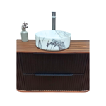 Imagen de Mueble de baño Suspendido  Alice Negro 100cm  con Bacha de Loza